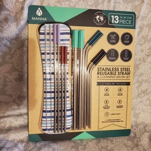 Stainless steel reusable straws
